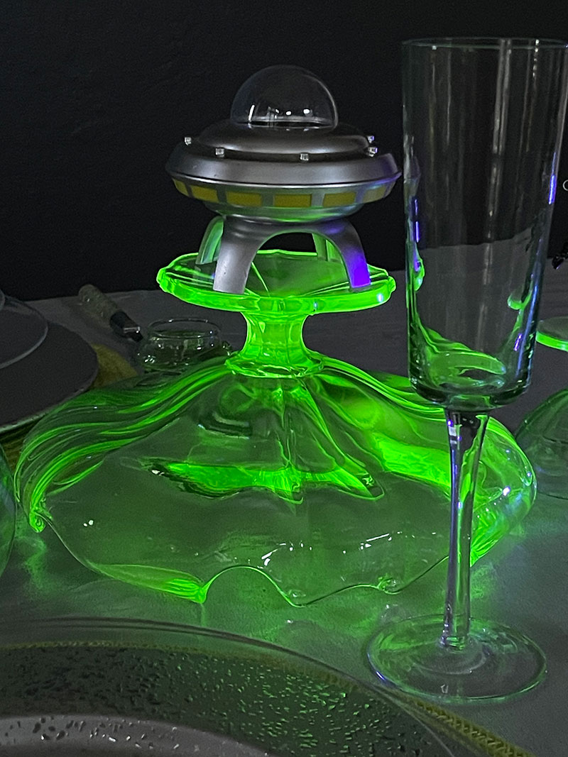 Table Centerpiece with many collectable items